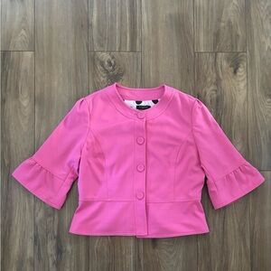 Sandro Sportswear Pink Polka Dot Blazer Jacket Size X-Large Petite